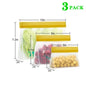 Reusable Silicone & PEVA Stand-Up Food Storage Bag – Leakproof, Freezer-Safe, Eco-Friendly Ziplock Fresh Bag