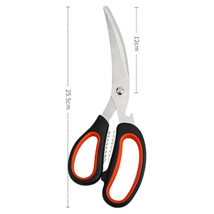 Skeyo Multi-Functional Stainless Steel Kitchen Scissors – Heavy-Duty Poultry, Fish & Household Cutting Shears
