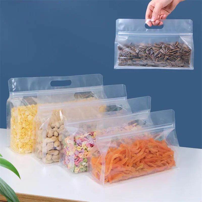 Reusable Silicone Stand-Up Zip-Shut Food Storage Bag – Leakproof, Fresh-Keeping, Eco-Friendly Kitchen Container