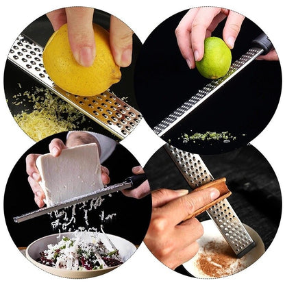 Multifunction Stainless Steel Handheld Grater & Slicer for Cheese, Lemon, Chocolate & Vegetables