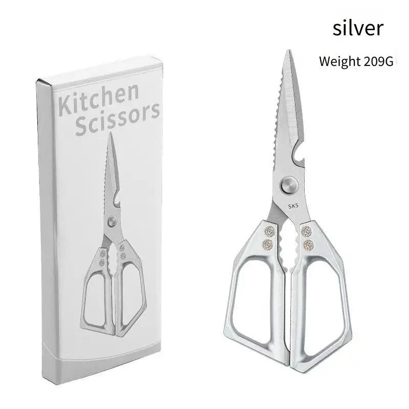 Stainless Steel Heavy-Duty Kitchen Scissors – Multi-Functional Bone Cutter for Chicken, Fish, Meat, Fruits & Vegetables