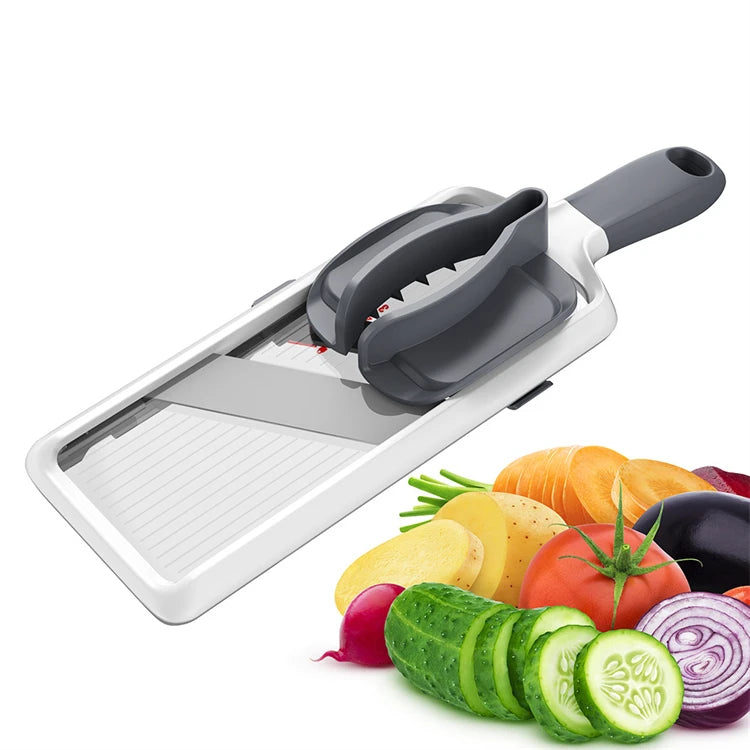 Adjustable Stainless Steel Mandoline Slicer – Multi-Function Veggie Chopper & Grater