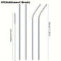 30cm Reusable Stainless Steel Drinking Straw – Extra Long Silver Straw for Smoothies, Cocktails & Tall Glasses