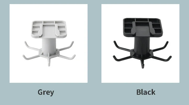 2PCS Kitchen Hook Organizer – Wall-Mounted Hanger & Dish Lid Rack for Cups, Utensils & Bathroom Storage (6 Hooks, PP/ABS)