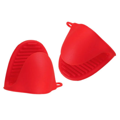2pcs Silicone Heat-Resistant Oven Pinch Mitts – Anti-Scald, Non-Slip Pot Holder Clips