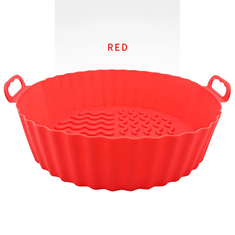 Reusable Silicone Air Fryer Liner Pot – Non-Stick, Heat-Resistant, Food-Safe Air Fryer Basket Accessory