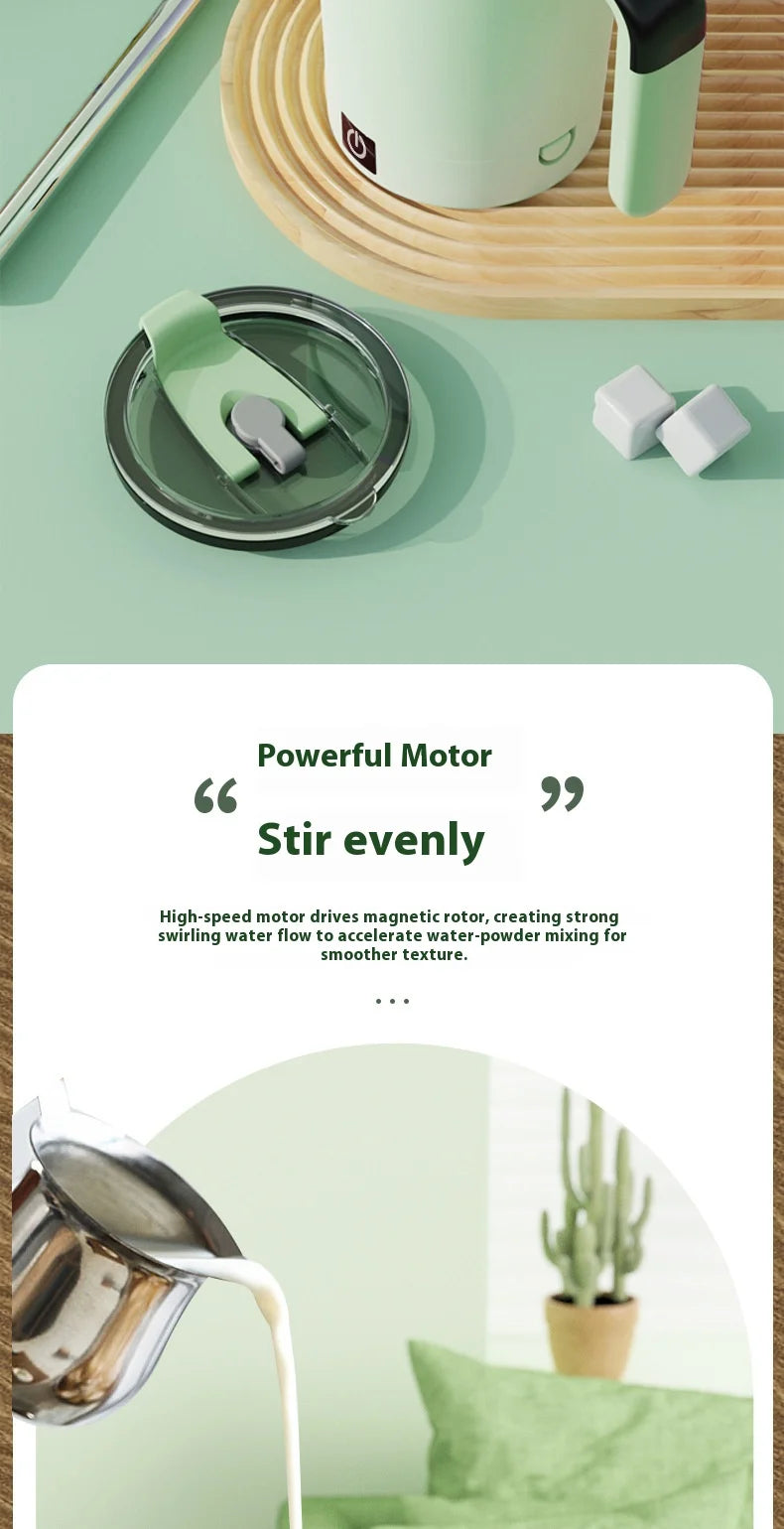 Smart Automatic Magnetic Stirring Cup – Temperature Display, USB Rechargeable, 380ml Portable Self-Mixing Mug