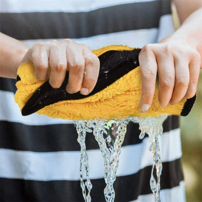 Thickened Double-Layer Microfiber Cleaning Towels – Ultra-Soft Car Wash & Home Cleaning Cloths (1/2/6 PCS)