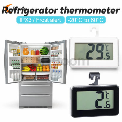 Electronic Refrigerator Thermometer – Magnetic Digital Temperature Monitor with Automatic Frost Alarm