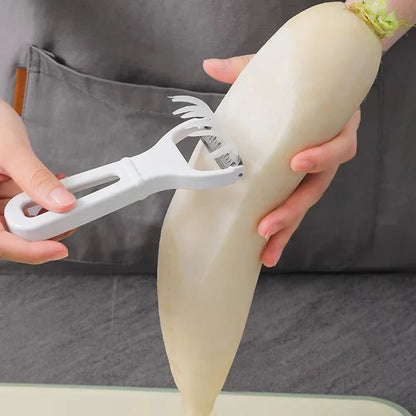 Stainless Steel Julienne Peeler &amp; Vegetable Slicer – Multi-Function Shredder for Fruits &amp; Vegetables