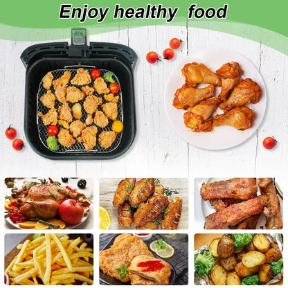 Air Fryer Baking Rack Metal Square/Round/Rectangle Oven Grill Racks Airfryer Accessories for Cosori,Instant Vortex,Gourmia,Foodi