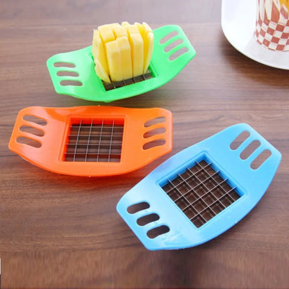 New Stainless Cutter Slicer Masher Steel Potato Vegetable Cutting Device Square Slicers Cut Fries Kitchen Tool Cooking Gadgets