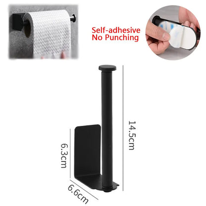 No-Drill Stainless Steel Toilet Paper Holder – Self-Adhesive Bathroom Tissue & Towel Dispenser for Home & Kitchen
