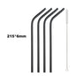 Premium 304 Stainless Steel Reusable Metal Drinking Straws – Straight & Bent Straws with Cleaning Brush | Eco-Friendly Bar & Kitchen Accessory