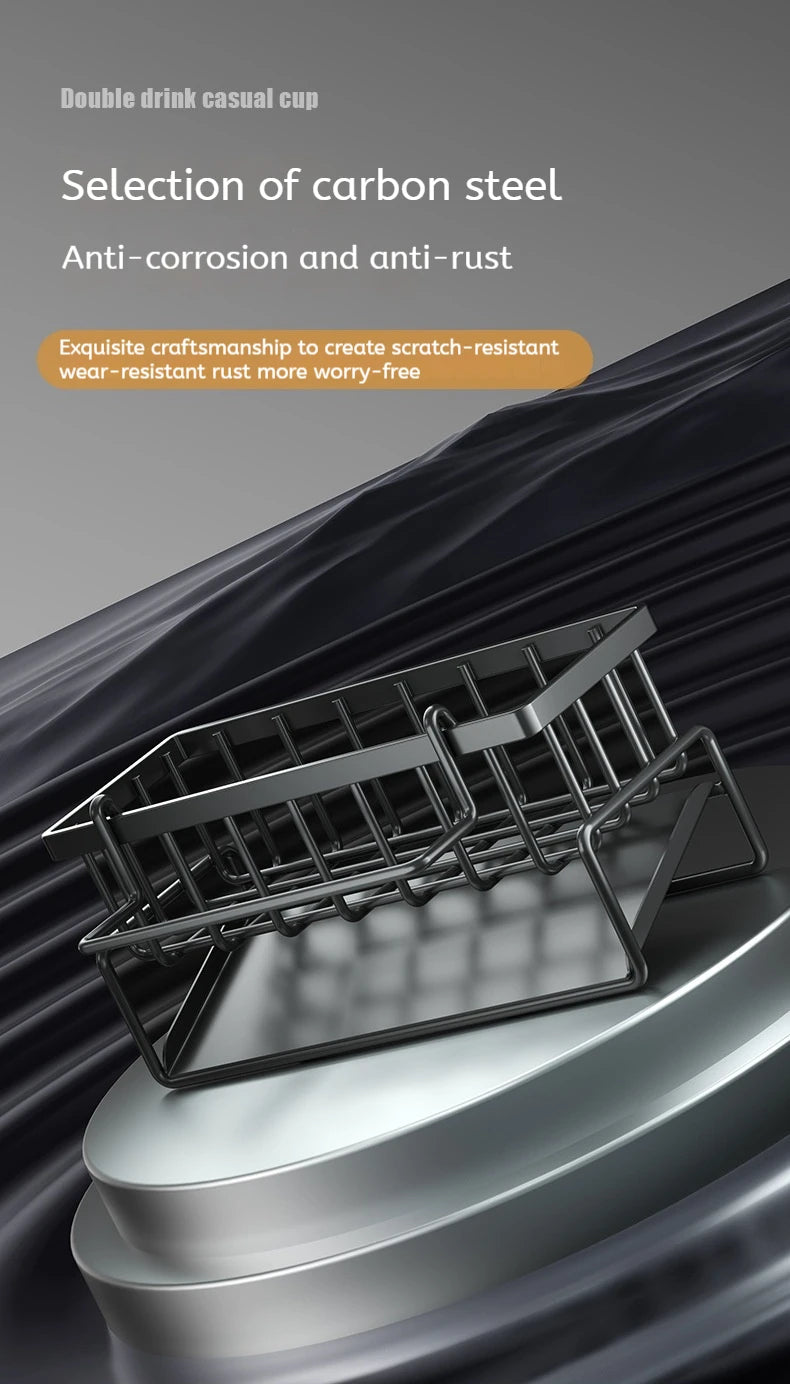 Stainless Steel Sink Drain Rack – Sponge Holder, Soap Tray & Faucet Organizer Shelf for Kitchen Storage