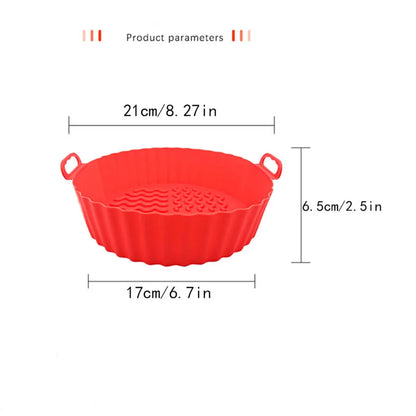 Reusable Silicone Air Fryer Liner Pot – Non-Stick, Heat-Resistant, Food-Safe Air Fryer Basket Accessory