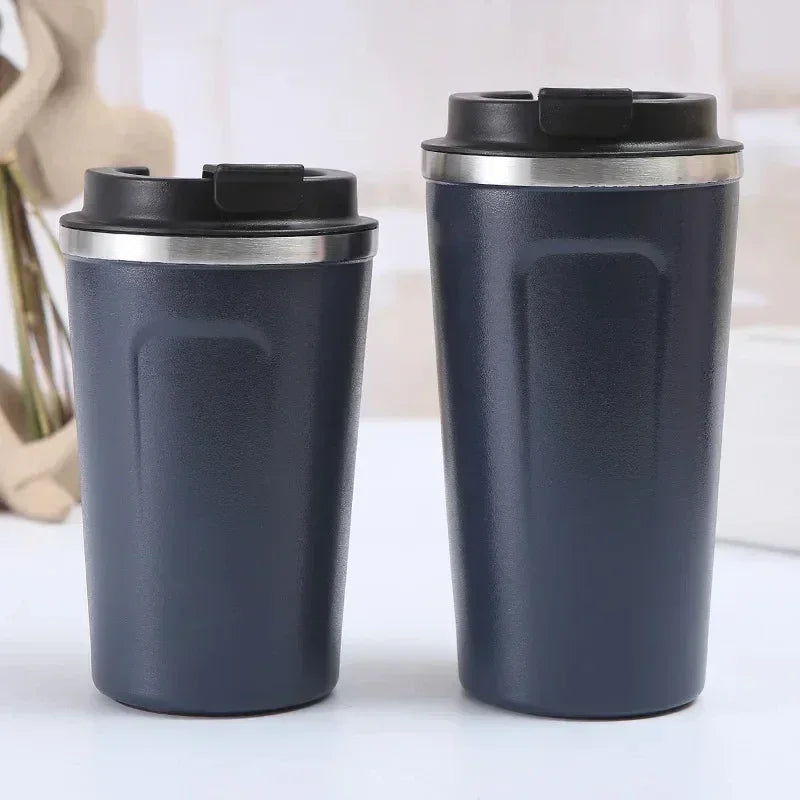 Stainless Steel Thermal Travel Coffee Cup – 380/510ml Vacuum Insulated Leak-Proof Mug for Hot & Cold Drinks