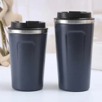 Stainless Steel Thermal Travel Coffee Cup – 380/510ml Vacuum Insulated Leak-Proof Mug for Hot & Cold Drinks