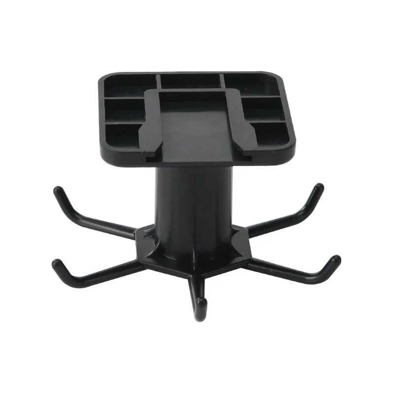 2PCS Kitchen Hook Organizer – Wall-Mounted Hanger & Dish Lid Rack for Cups, Utensils & Bathroom Storage (6 Hooks, PP/ABS)