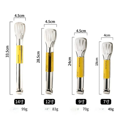 Stainless Steel Food Tongs – Heat-Resistant Kitchen Utensils for BBQ, Pastry, Salad & Buffet Serving