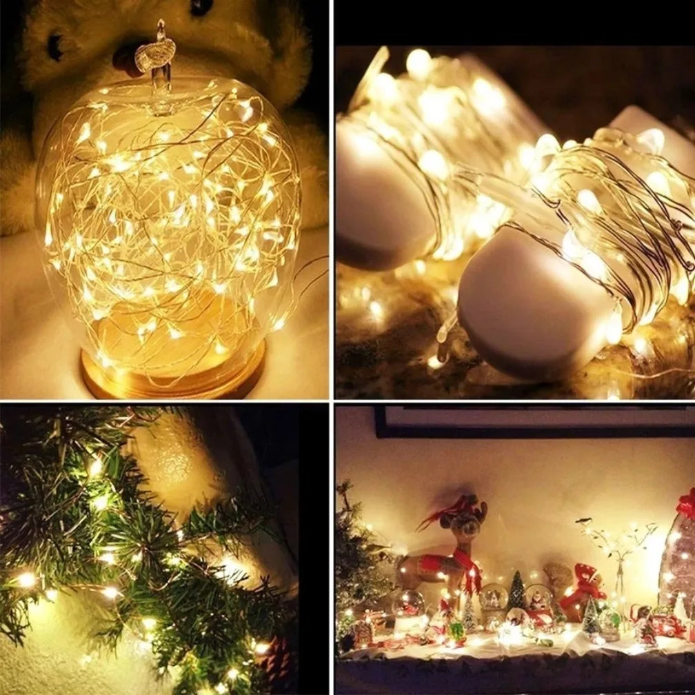 USB LED Fairy String Lights 5M – Waterproof Silver Wire Garland Light for Christmas, Wedding & Holiday Decor (CE & RoHS Certified)