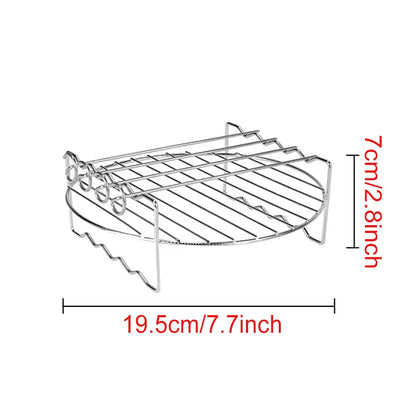 Air Fryer Baking Rack Metal Square/Round/Rectangle Oven Grill Racks Airfryer Accessories for Cosori,Instant Vortex,Gourmia,Foodi
