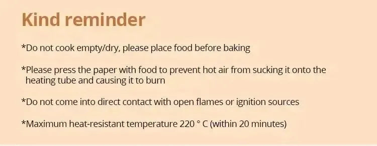 50PCS Round Disposable Air Fryer Paper Liners – Non-Stick, Oil-Proof, Heat-Resistant