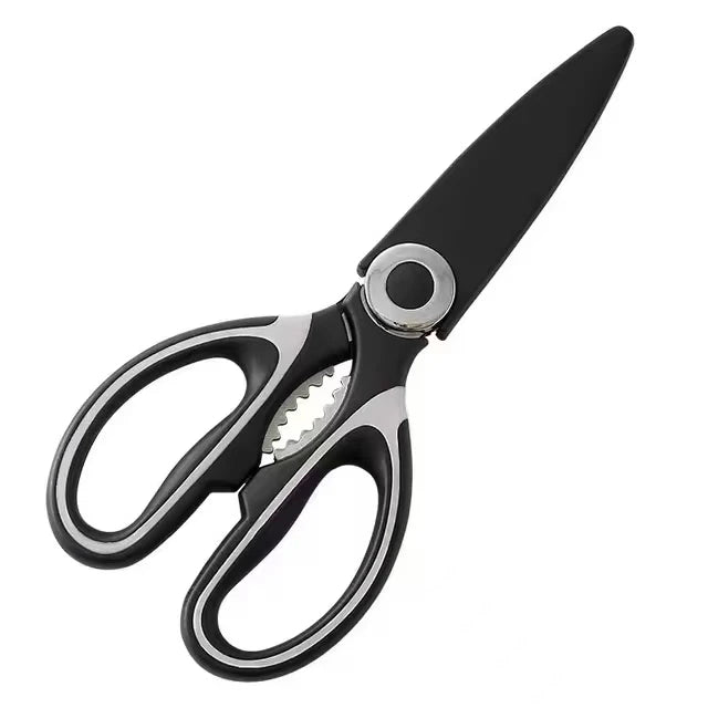Multi-Functional Stainless Steel Kitchen Scissors – Heavy-Duty Poultry, Fish Bone & Food Prep Shears with Non-Slip Handle + Protective Cover