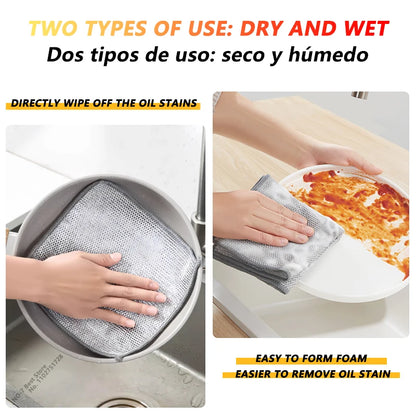 Magic Cleaning Cloth – Multipurpose Wire Mesh Miracle Scrubber for Tough Stains & Daily Dishwashing