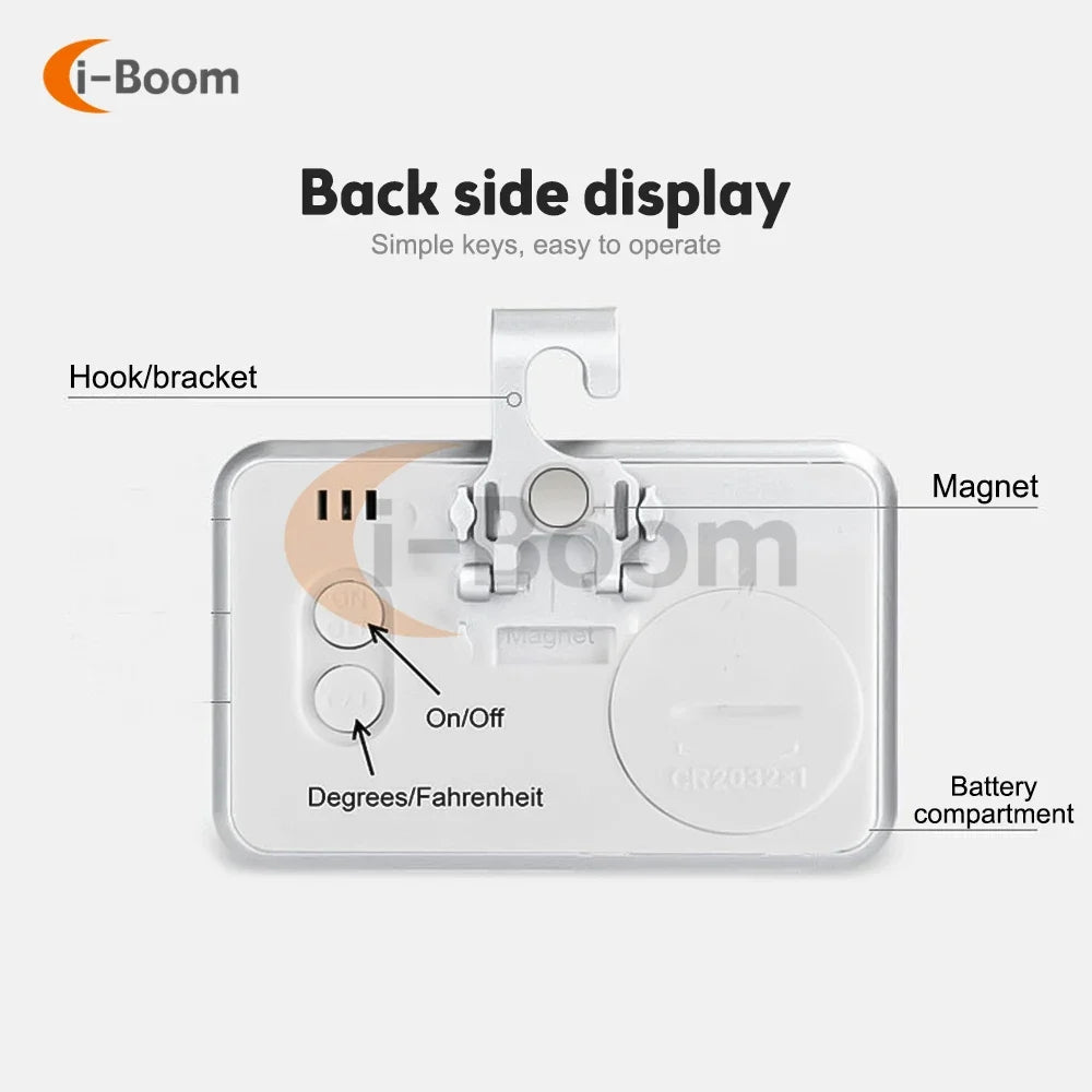 Electronic Refrigerator Thermometer – Magnetic Digital Temperature Monitor with Automatic Frost Alarm