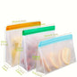 Reusable Silicone & PEVA Stand-Up Food Storage Bag – Leakproof, Freezer-Safe, Eco-Friendly Ziplock Fresh Bag