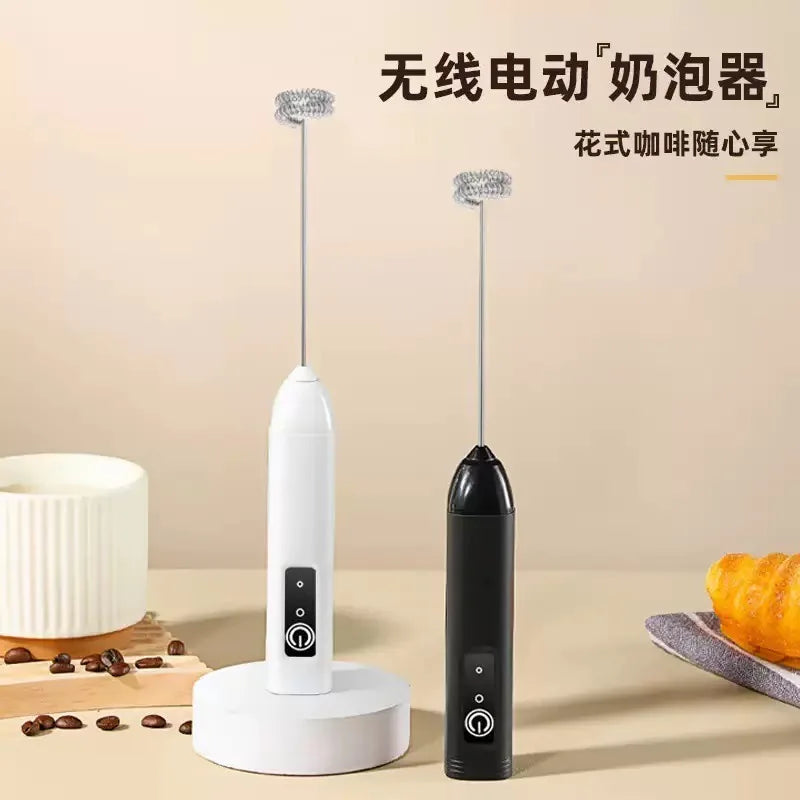 Electric Milk Frother & Mini Egg Beater – Handheld Coffee Foamer & Portable Drink Mixer