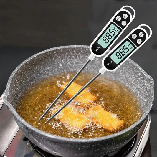 TP300 Digital Food Thermometer – Instant-Read Probe Thermometer for Meat, Oil, BBQ & Cooking