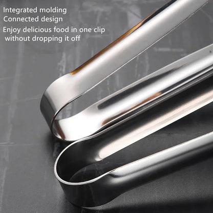 Stainless Steel Grill Tongs – Non-Slip Food Clip for BBQ, Cooking & Serving