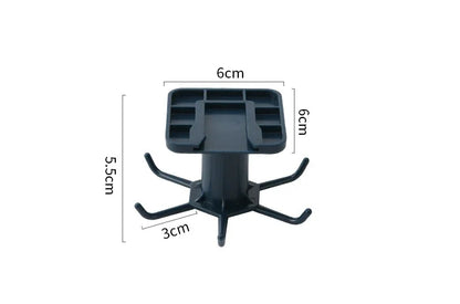 2PCS Kitchen Hook Organizer – Wall-Mounted Hanger & Dish Lid Rack for Cups, Utensils & Bathroom Storage (6 Hooks, PP/ABS)