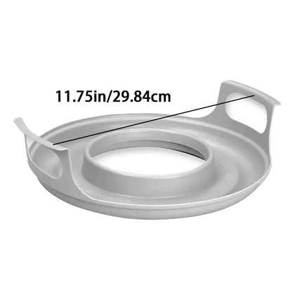 Heat-Resistant Microwave Plate & Bowl Holder – Food-Grade PP Tray with Handle for Carrying Hot Dishes