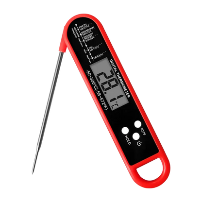 Digital Folding Meat Thermometer – Instant Read Kitchen Probe for BBQ, Oven, Water, Oil & Liquids