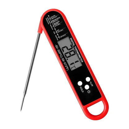 Digital Folding Meat Thermometer – Instant Read Kitchen Probe for BBQ, Oven, Water, Oil & Liquids