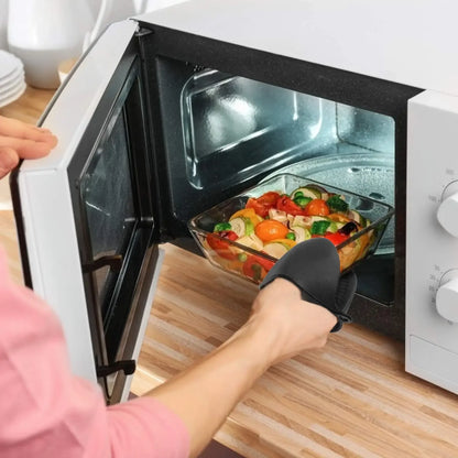 2pcs Silicone Heat-Resistant Oven Pinch Mitts – Anti-Scald, Non-Slip Pot Holder Clips