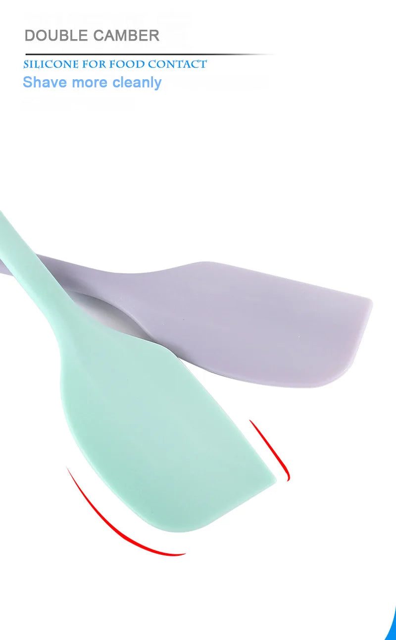 Premium Silicone Cream Spatula – Heat-Resistant Non-Stick Scraper for Baking & Cooking (Small/Large)