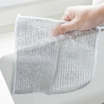 Heavy-Duty Metal Mesh Kitchen Cleaning Cloth – Non-Stick, Quick-Dry, Reusable Scrubber Towel