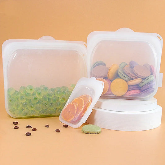 Reusable Silicone Stand-Up Zip Bag – Leakproof Fresh-Keeping Food Storage Bag