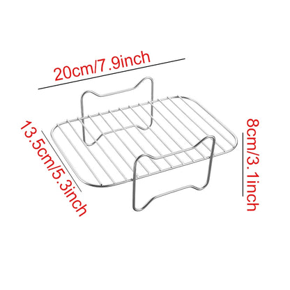 Air Fryer Baking Rack Metal Square/Round/Rectangle Oven Grill Racks Airfryer Accessories for Cosori,Instant Vortex,Gourmia,Foodi