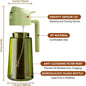 470ML Dark Glass Oil Sprayer – Light-Blocking Olive Oil Dispenser for Cooking, Air Fryer, BBQ & Seasoning