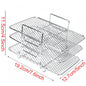 Air Fryer Baking Rack Metal Square/Round/Rectangle Oven Grill Racks Airfryer Accessories for Cosori,Instant Vortex,Gourmia,Foodi