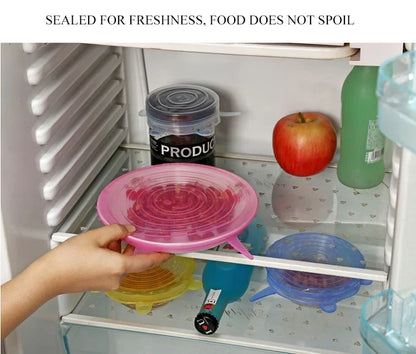 Reusable Silicone Stretch Lids – Fresh-Keeping, Airtight, Leakproof Food Covers
