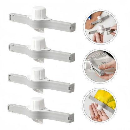 Kitchen Snack Sealing Bag Clips with Screw Cap – PP Food Preservation Clips for Seasoning Bags, Milk Powder & Storage