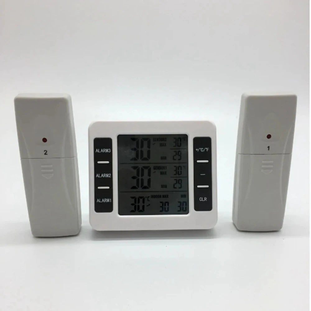 Digital Wireless Refrigerator Thermometer – Cordless Fridge/Freezer Temperature Monitor (-40°C~60°C)