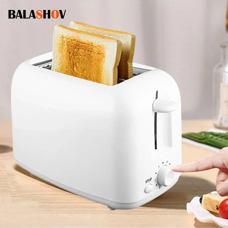 2025 Portable Mini Breakfast Toaster Automatic Removable Bread Crumb Tray Toaster 6 Modes 2 Slice Bread Maker Toaster Ding~