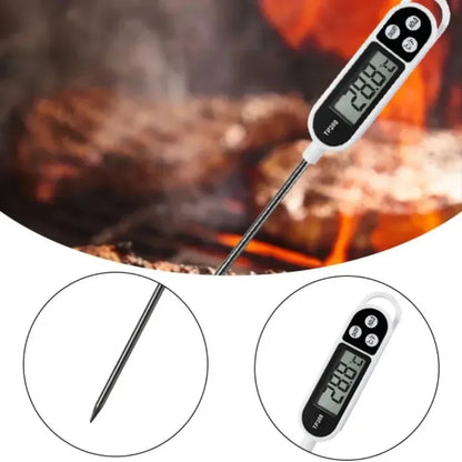 TP300 Digital Food Thermometer – Instant-Read Probe Thermometer for Meat, Oil, BBQ & Cooking